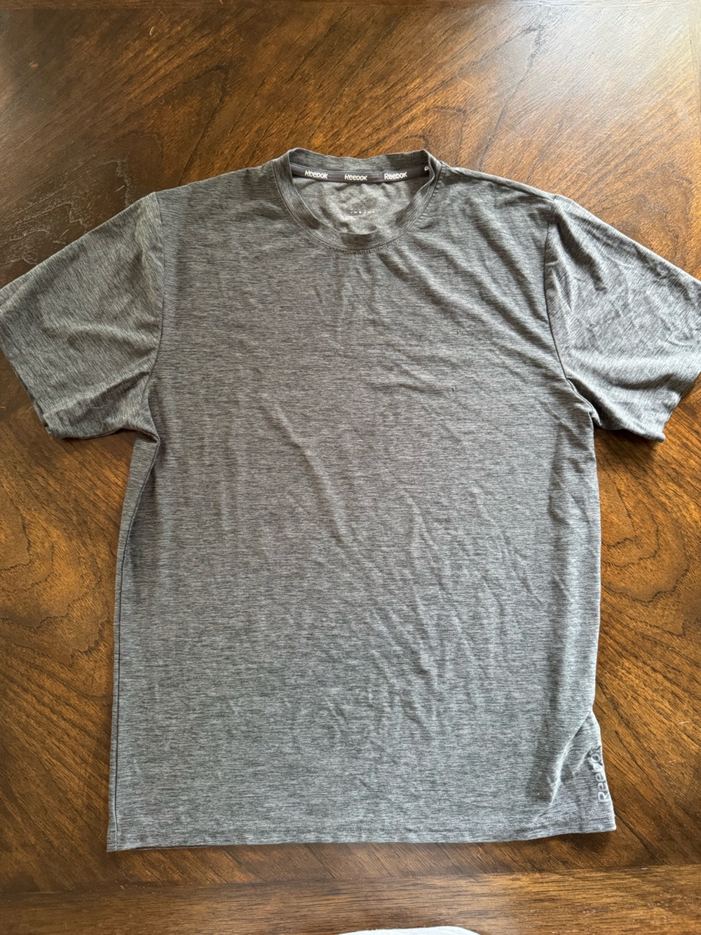 Reebok Men's Heather Gray Short Sleeve Crewneck Tee